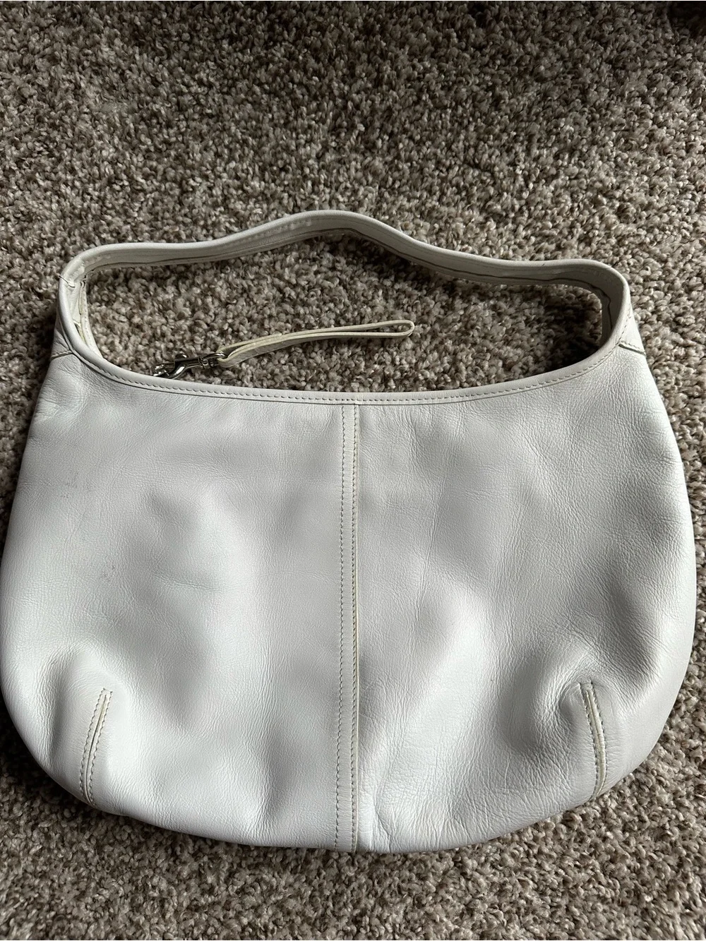 Coach White Leather Shoulder Bag